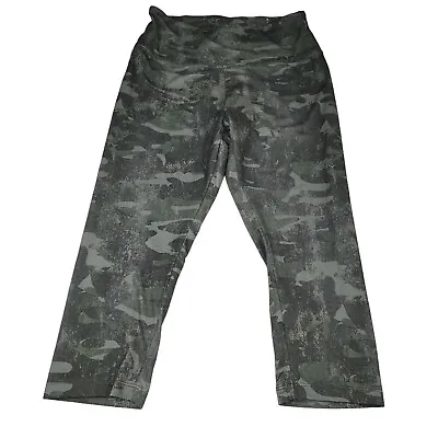 Marika High Rise Green Camo Capri Leggings Size Medium • $10