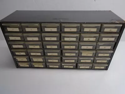 Vintage  AKRO-MILS  (36) DRAWER METAL PARTS CABINET - NO RUST! • $39.95