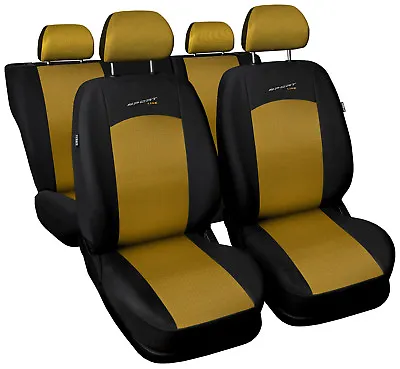 Car Seat Covers Fit Vauxhall Vectra C - Full Set Gold/black Sport Style • $55.98