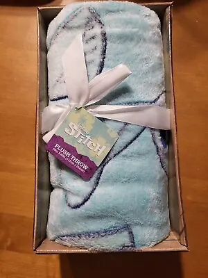 Disney Stitch Aloha Pineapple Blue Plush Box Throw 46 In X 60 In Burnout • $24.91