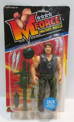 M FORCE MILITARY MUSCLE ZACK ACTION FIGURE 1985 By MARCHON UNUSED MOC KO CLONE • $69.99