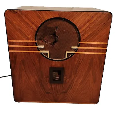 Vtg Wooden Ritz Superhet Croydon For AC Mains Tube Radio Art Deco 4 Marconi Rare • $689