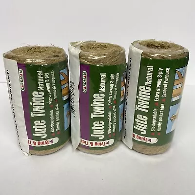 300g Jute Natural Garden Twine 3 Ply Roll Crafts Bio-degradable String • £6.99