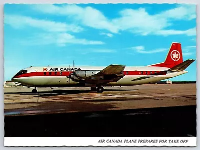 Airplane Postcard Air Canada Airlines Vickers Vanguard CF-TKL Take Off DK7 • $3.99