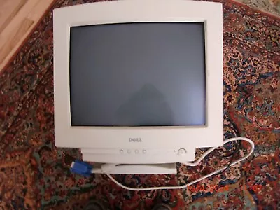 Dell D1028L 17  CRT Monitor Retro Gaming Computing Vintage RGB VGA W/KEYBOARD • $50