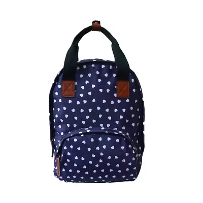 £22.99 • Buy The Olive House® Hearts Design Matte Oilcloth Rucksack Backpack Blue
