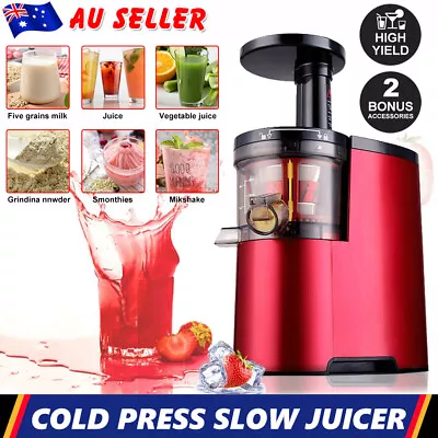 Cold Press Juicer Slow Masticating Extractor Fruit Vegetable Mixer With Brushs • $72.95