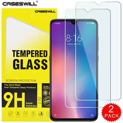 For Xiaomi Mi 9 / 9 SE Caseswill HD-Clear Tempered Glass Screen Protector 2-PACK • $13.44