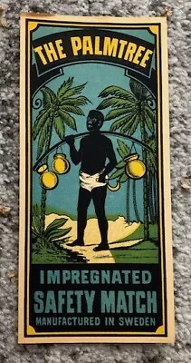 Matchbox Safety Label Palm Tree Impregnated Island Matches Vintage Palmtree • $30.30