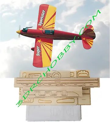 Super Sportster 62  Wing R/C Airplane Short Kit Laser Cut Balsa & Ply W/ Plans • $247.49