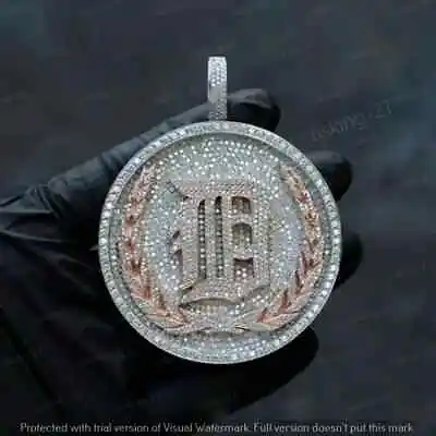 Men's 12Ct Simulated Diamond  No Chain RAPPER Pendant 925 Silver Gold Plated  • $191.24