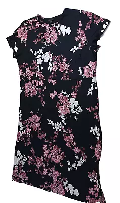 J. Jill Wearever Collection Dress Women XL Rayon Stretch Cap Sleeve Floral Midi • $18.77