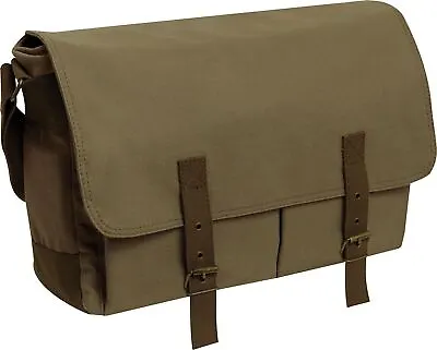 $34.99 • Buy Olive Drab Deluxe Vintage Canvas Messenger Bag Shoulder Zipper Bag