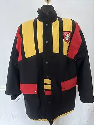 Vintage Scarborough Football Jacket Bench Coat Managers Large L  • £5