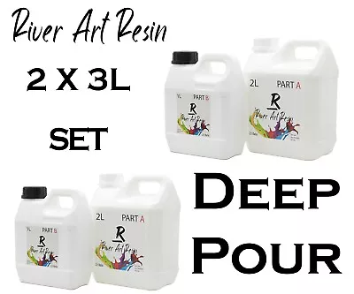 6L Set River Art Resin 2:1 Epoxy Resin Ultra-Clear Casting 2 X 3L Packs • $149.95