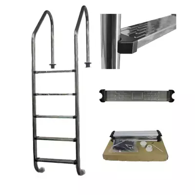 Stainless Steel Swimming Pool Ladder 5-Step For In-Ground Pools • $179.69