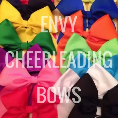 1 Cheerleading Cheer Dance Gym Hair Bow  Choose From 17 Colours Free Name  • £4