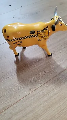 Vintage COW PARADE NYC TAXI COW  Retired Year 2000 VGC New York City Americana • £18.99
