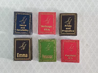 Dollhouse Miniature Books Set Of 6 Jane Austin 1:12 Scale (blank Inside) • $16.75