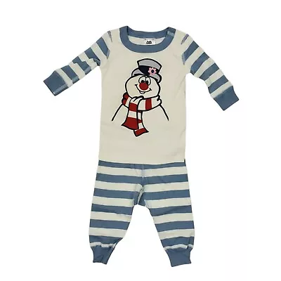 Hanna Andersson Pajamas Frosty The Snowman Long Johns 60 Cm 3-6M Organic Cotton • $29.90