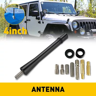 4  Aluminum Short Antenna Aerial AM FM Radio Mast Universal Fit For Car Vehicle • $12.99