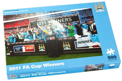 Brand New Licensed Manchester City 2011 Fa Cup Winners Football 500pcs Puzzle • £6.99