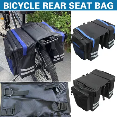 Waterproof Bike Bicycle Rear Rack Pannier Bags Seat Saddle Carry Bag Carrier • $18.59