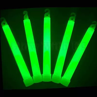 Glow Sticks Bulk Wholesale 25 6” Industrial Grade Green Light Sticks. Bright • $21.14