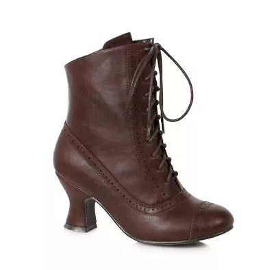 $67.95 • Buy Brown Vintage Victorian Lace Up Civil War Era Period Womans Costume Boots Shoes