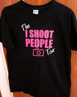 SALLEE PHOTOGRAPHY Tour Lrg T Shirt  I Shoot People  Camera Tee Texas Hot Pink • $19.99