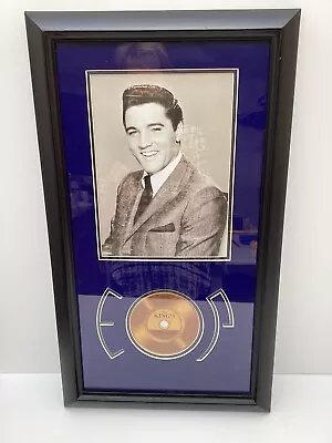 Elvis Presley 'EP Real Hair' Gold Disc Framed Memorabilia Picture Authenticated • $88.41