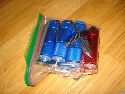 Lot Of 8x Harbor Freight 3-1/2  LED Bulb Mini Flashlights Red/Blue/Black • $9.99