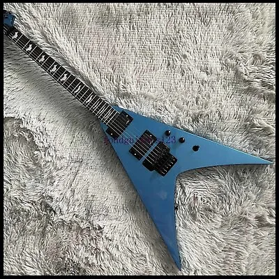 $329.99 • Buy Solid Body King V Electric Guitar FR Bridge Black Hardware Metallic Blue US Ship