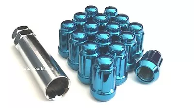 20x 1/2 BLUE SPLINE TUNER LUG NUTS WHEEL LOCKS FIT FORD MUSTANG JEEP 1/2-20 RIMS • $29.99