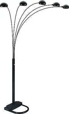 Tall 5 Adjustable Arm Arch Arching Dimmer Switch Black Floor Lamp Light 84''H • $168