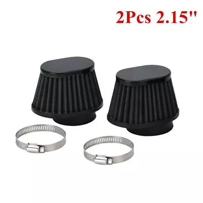 $25.71 • Buy 55mm ID Black High Performance Motorcycle Parts Pod Air Filter Cleaner Black X2