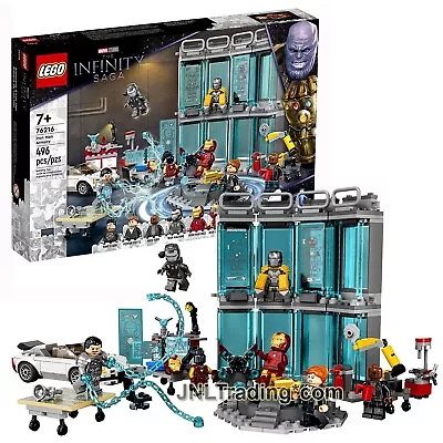 Year 2022 Lego Marvel Studios Set 76216 - IRON MAN ARMORY (496 Pc) • $179.86