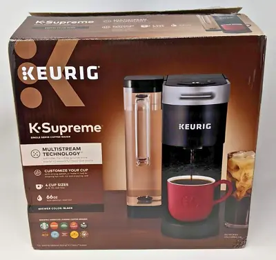 Keurig K-Supreme Single Serve K-Cup Pod Coffee Maker (Black 4 Cup Sizes 66 Oz) • $103.99