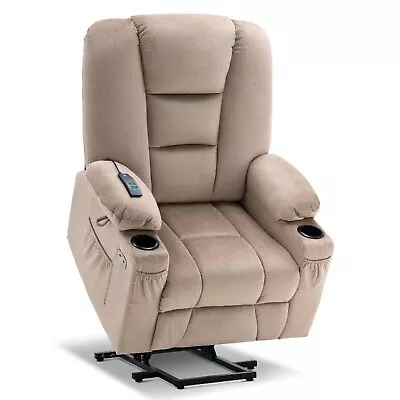 MCombo Large Power Lift Recliner Chair With Massage And Heat Fabric 7549 • $639.90