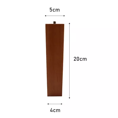 4pcs Furniture Legs Wooden Square Tapered Feet For Cabinet/Sofa/Coffee Table • £12.95