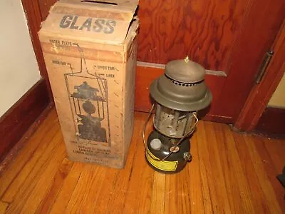 Vtg 1983 OD Green Coleman US Military S.M.P. Lantern W/Quadrant Glass & A Box • $129.99