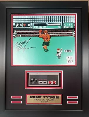 Mike Tyson  Punch Out  Autographed Photo W Controller Frame • $299