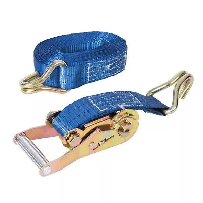 Rated 750kg Capacity 1950kg Ratchet Tie Down Strap J-Hook 6m X 38mm 785253 • £5.90