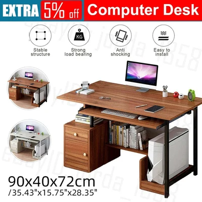 $21.95 • Buy Wooden Computer Desk Study Home Office Table Student Workstation Storage /Drawer