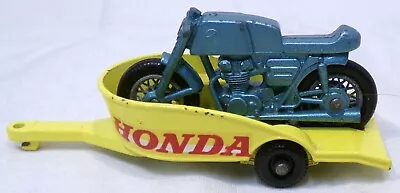 Vintage Lesney Matchbox 38 Honda Motorcycle Trailer Car All Original Parts • $19.99