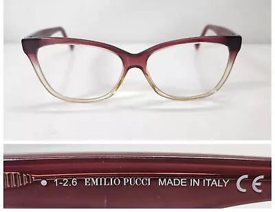 $595 Emilio Pucci Cat Eye Glasses Frames Pink EP5014-3 075 140 55-14 Made ITALY • $129.01