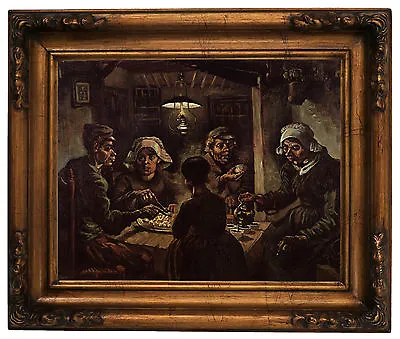 Van Gogh The Potato Eaters Wood Framed Canvas Print Repro 11x14 • $87.86