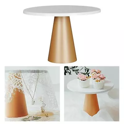 Retro 20.5cm Cake Stand Golden Pie Dining Plate Tall Tray Kitchen Decoration • $17