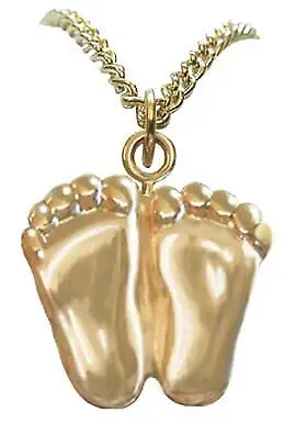 Precious Feet 14K Gold Plated Pro-Life Jewelry Necklace • $11.99