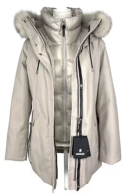 Mackage JENI-BXSP 2-in-1 Down Coat With Fox Fur Trim Hood Msrp $1350.00 • $395